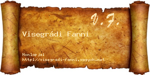 Visegrádi Fanni névjegykártya